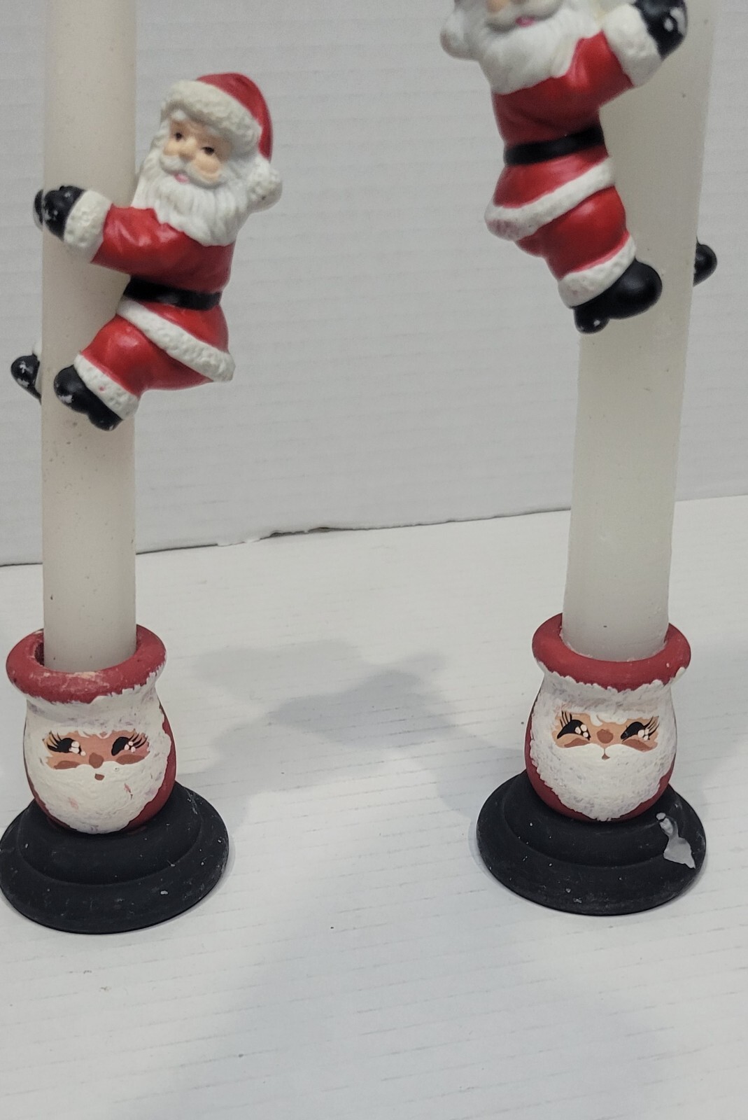 Santa Claus Candle Huggers And Santa Candle Holders Christmas eBay