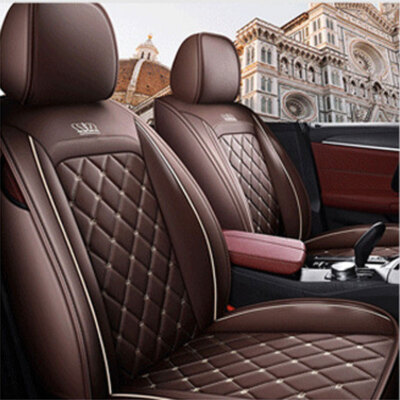 Full Set Universal 5-Seats Car Seat Cover Front Rear Luxury PU Leather Cushion
