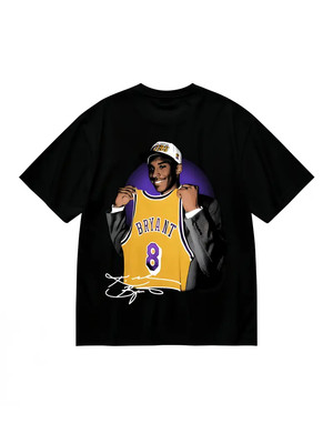 Kobe Bryant Draft Day Short Sleeve Graphic T-Shirt - Black, Purple, Yellow