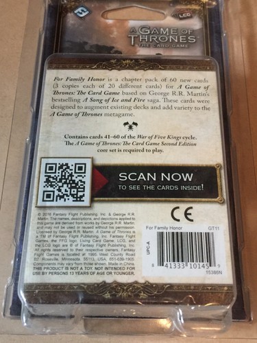 A Game of Thrones LCG 2nd edition - For Family Honor chapter pack - Picture 2 of 2