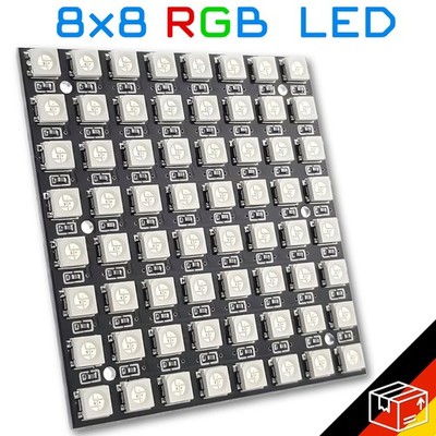 8x8 RGB LED Matrix NeoPixel WS2812 5050 64 Super Hell Arduino RP2040 ESP32 NEU  