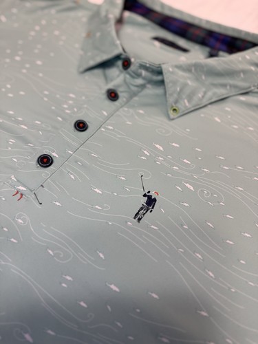 William Murray Polo Shirt Deep Sea Diver Sharks Performance Golf Mens XXL - 第 5/11 張圖片