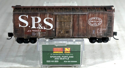 MICRO-TRAINS N SCALE 40' STANDARD BOX CAR SPOKANE, PORTLAND & SEATTLE 02044850