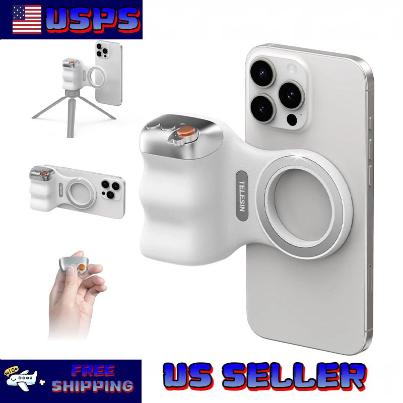 Magnetic Camera Grip Wireless Shutter & Fill Light, for MagSafe iPhone