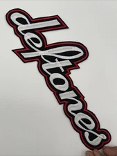 Deftones Band Logo XLG Back Patch: Quality Embroidery, Sew On, 12 1/2” X 5”