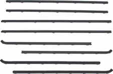 1970-71 Dodge Dart; Horizontal Door Glass Run Windowfelt Set; Inner & Outer; 2