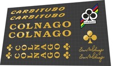 Adesivo telaio bici corsa Colnago Carbitubo '80 ORO Road Bike Frame decals
