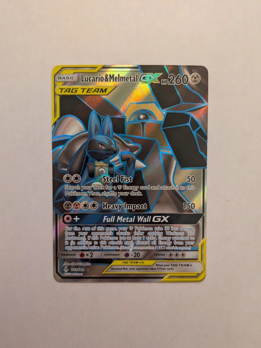 Lucario & Melmetal GX 203/214 Sm-Unbroken Bonds for sale | eBay