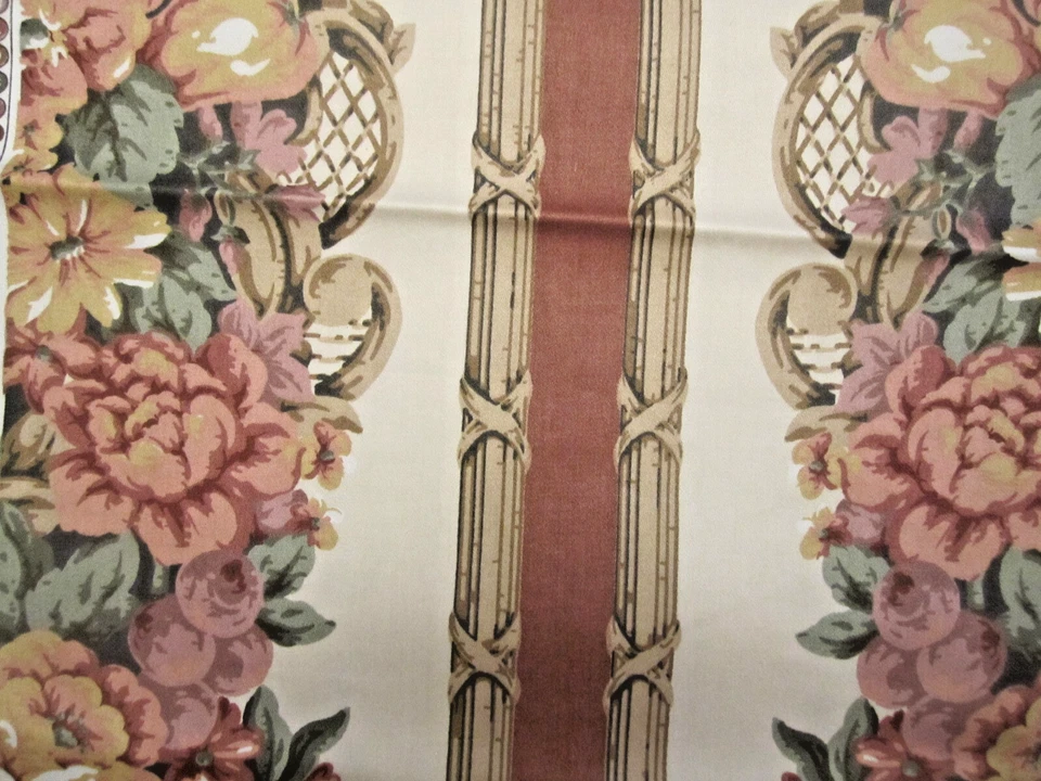 Park Avenue Collection Ambiance Lrg Floral Trellis Upholstry Cotton 1yd 12"x56 - Image 4 of 4