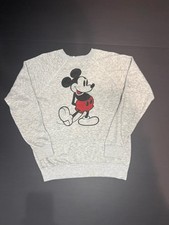 VTG Disney Mickey Mouse Vintage 80 s Sweatshirt Adult M Gray Sweatshirt Rare