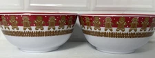 Vintage Lot Of 2 Martha Stewart 5.5” Cereal Bowls Christmas Gingerbread Family