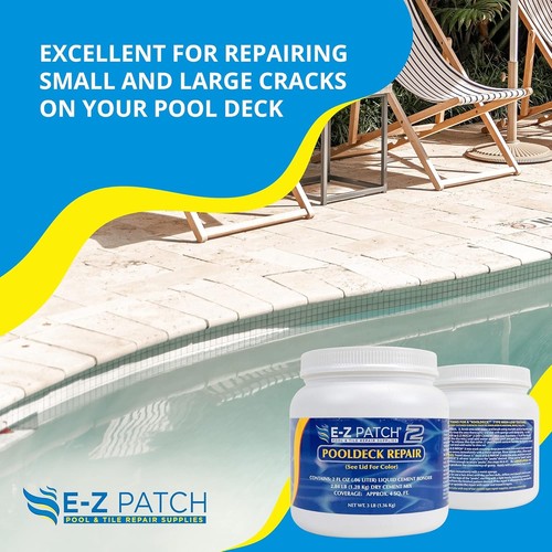 Essential Concrete Repair Kit for Pool Decks - 2 Pool Patch with Liquid Bonder - Picture 5 of 7