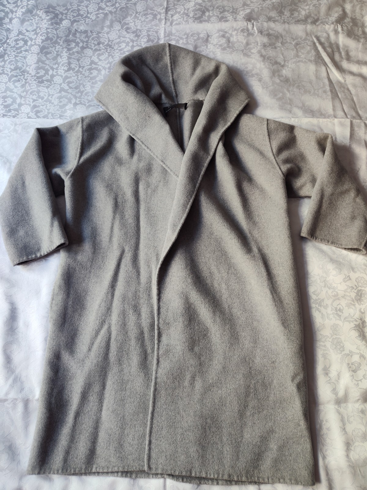 Zara Basic Outerwear Women's Gray Wool Blend Hood… - image 2