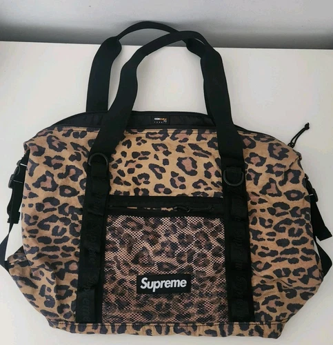 Sac fourre tout FW20 Supreme léopard résistant à l'eau tissu Cordura imprimé animal