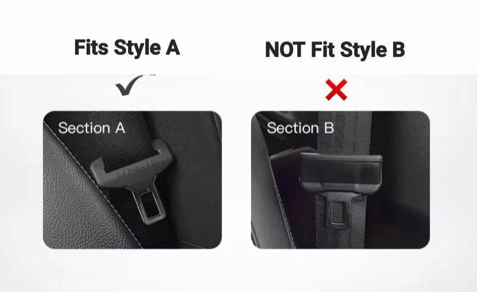 For Audi Belt Buckle Cover (1 Pair ) A1 A2 A3 A4 A4 A5 A6 A7 A8 Q2 Q3 Q5 Q7 TT - Image 2 of 4