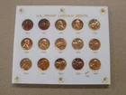 1950–1964 Proof Lincoln Wheat & Memorial Cent Set  15 Coins  Capital Holder
