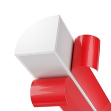 Flexible Quarter Round Molding, Peel and Stick 1/2 x x 39Inch, White