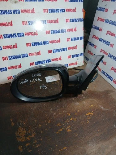 Honda civic mk8 2008 passenger left electricmirror black damaged cover