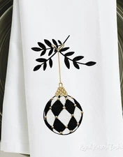 Christmas Ornament Mackensie-Childs Inspired Embroidered Towels