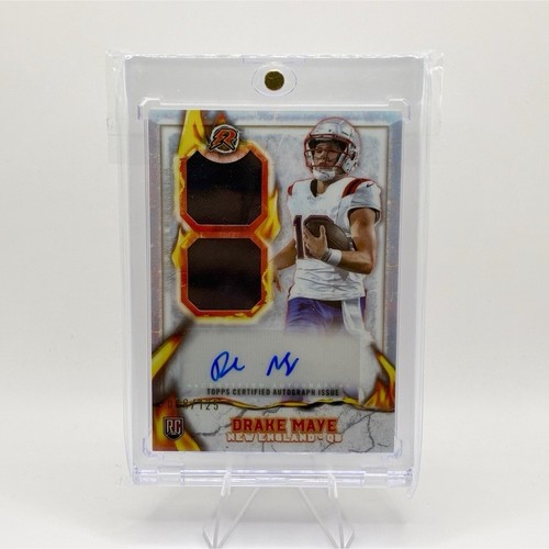 Drake Maye #IPA-DM 2024 Topps Resurgence Ignite Rookie Patch Autograph card