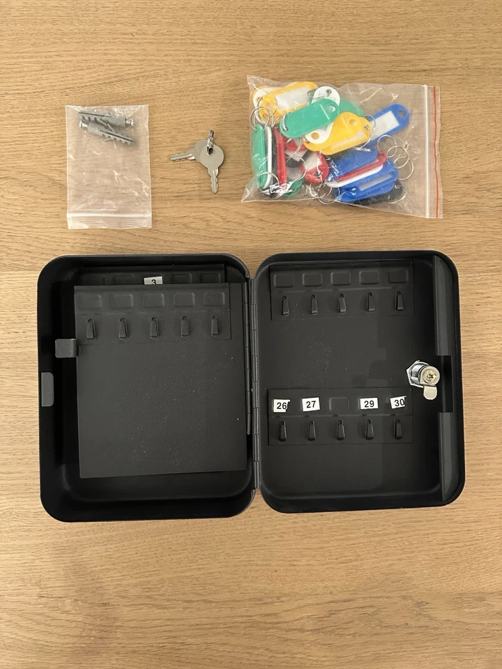 AdirOffice Steel Security Safe 30 Key Holder Cabinet and Organizer for Wall - Image 3 of 3