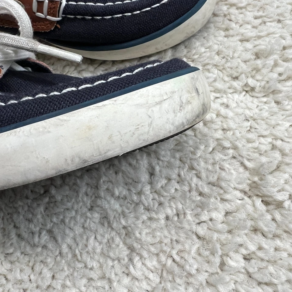 Лодочные туфли для мальчиков Polo Ralph Lauren темно-коричневые размер 13 на шнуровке опрятные - Изображение 3 из 4