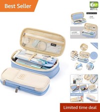 Versatile Large Capacity Light Blue Pencil Case: Perfect for Stationery  Travel