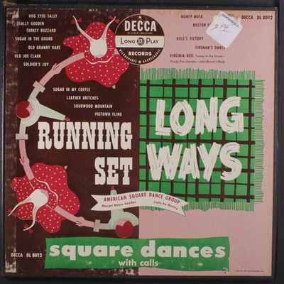 AMERICAN SQUARE DANCE GROUP: running set / longways DECCA 12'' LP 33 RPM