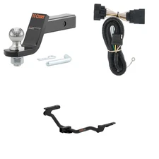 CURT Tow Cargo Package Trailer Hitch, Wiring Harness, 45056 2in Ball Mount 13386