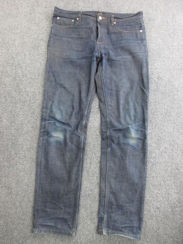 A.P.C. Petit New Standard Jeans Mens 32x30 Blue Selvedge Denim Slim Tapered