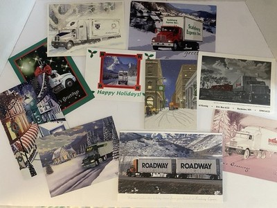 Trucking Company Collectables.           Lot Of 10 Christmas Cards