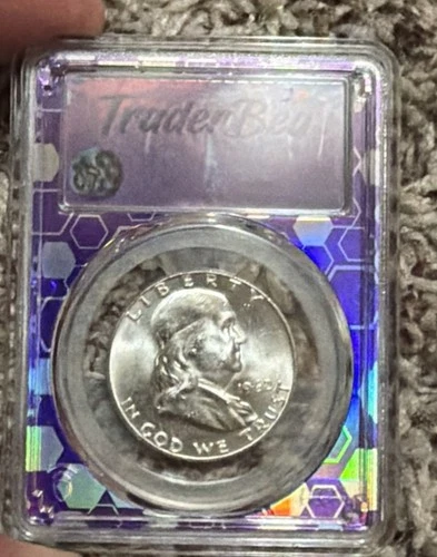 1962 Franklin Half Dollar Silver PCGS Ms63 purple core