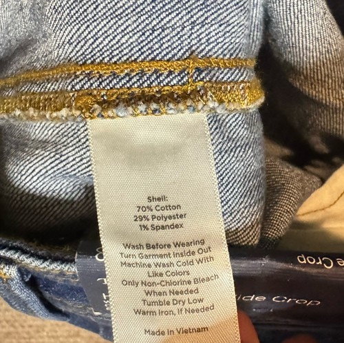 Talbots High Waist Wide Crop Jeans Size 8 Blue Classic Spring Summer Pants - Bild 9 von 17