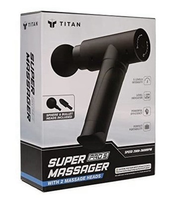 Titan Super Pro S Massager with Black Finish