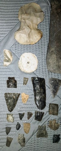 Lot 52 Authentic Prehistoric Arrowheads Flint Tool, Indian Artifact Relics Lithi - Picture 2 of 21