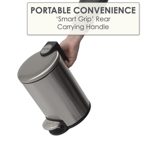 Calitek 3 Liter Badezimmer Treteimer Edelstahl Soft Close silber - Bild 4 von 7