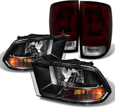 - for Dodge Pickup 2009-2018 Ram 1500 2010-2018 2500/3500 Black Headlights D