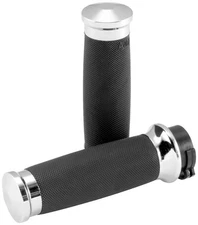 Avon Contour Custom Grips - Chrome Motorcycle Street Bike CC-85-CH-FLY 0630-1704