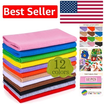 High-Quality 1.4mm Thick Soft Felt Sheets - Ideal for Sewing & Crafting Projects