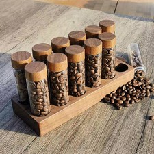 Single Dose Coffee Bean Storage 12 Tubes Portable Coffee Bean Container Cellar