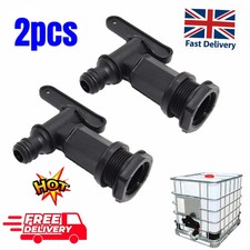 Pair Of Water Butt Tap Hozelock Barrel Plastic Adaptor Beer Rain Brew 3/4"