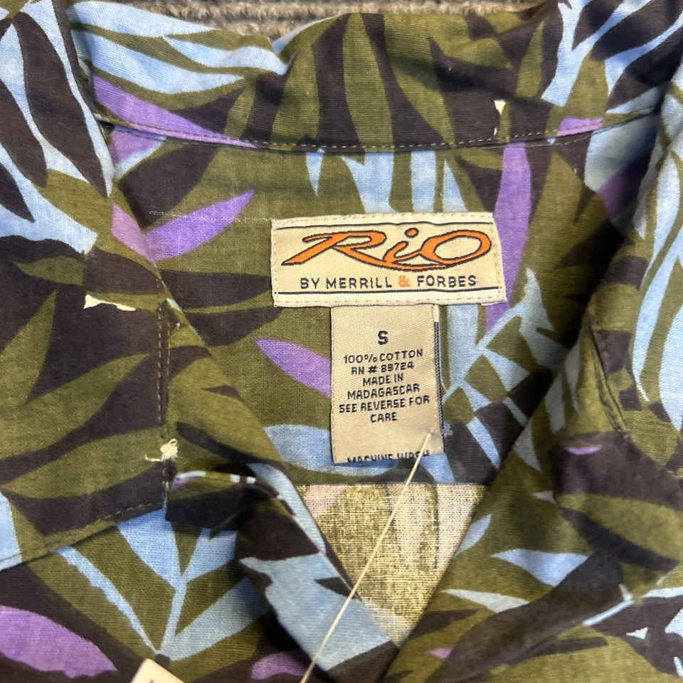 RIO by MERRILL & FORBES Hawaiian Shirt Cotton Tropical Size Small New - Image 2 of 4