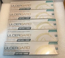 5 Pack Top Genuine UlcerGard Oral Paste for Horses 20 Doses Exp 2028