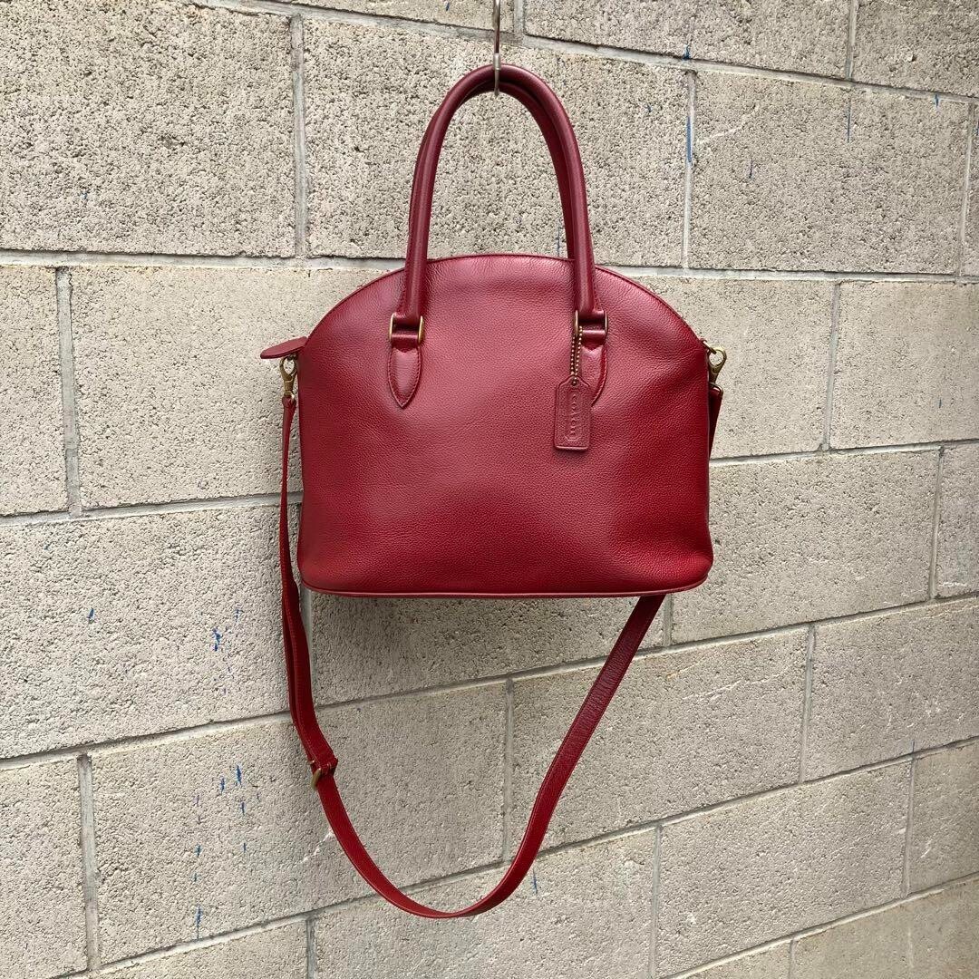 vintage coach madison satchel red #9725 | eBay