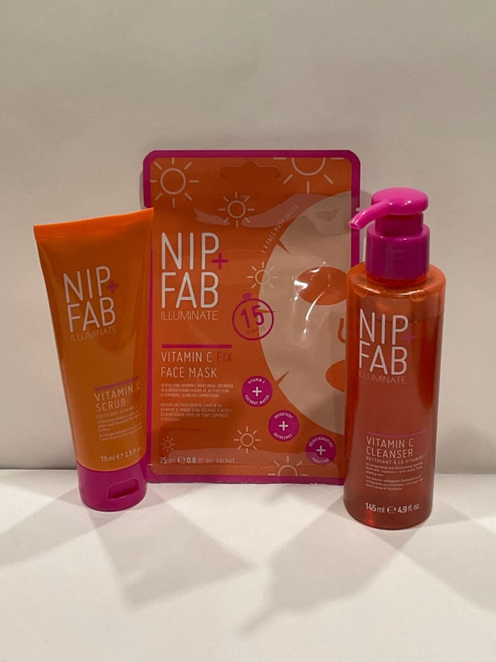 Nip+Fab Give The Glow Kit -Vitamin C Fix gel limpiador, exfoliante y máscara de láminas Foto 2 de 4