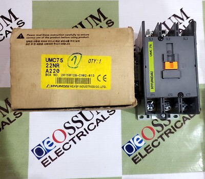 HYUNDAI UMC75 MAGNETIC CONTACTOR 75A COIL VOLTAGE 220VAC FREE FAST SHIPPING