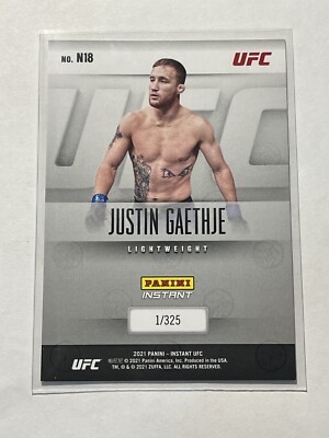 2021 Panini Instant UFC - Nicknames Justin Gaethje #N18 /325