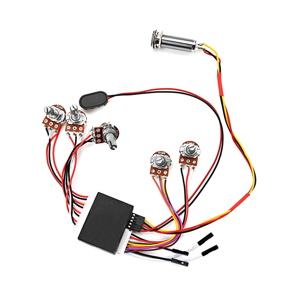 3 Band Active Bass Guitar EQ Equalizer Preamp Jack A250K Tone High