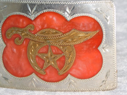 Vintage 1970's Masonic Shriner R&B Colorado German Silver Western Buckle - Picture 3 of 7