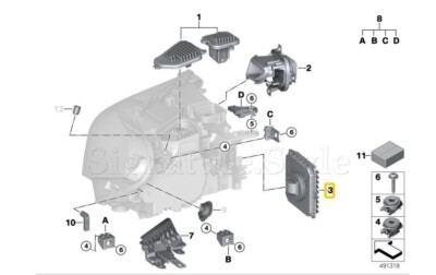 BMW Adaptive LED Headlight control unit 8494844 7492028 7457875 